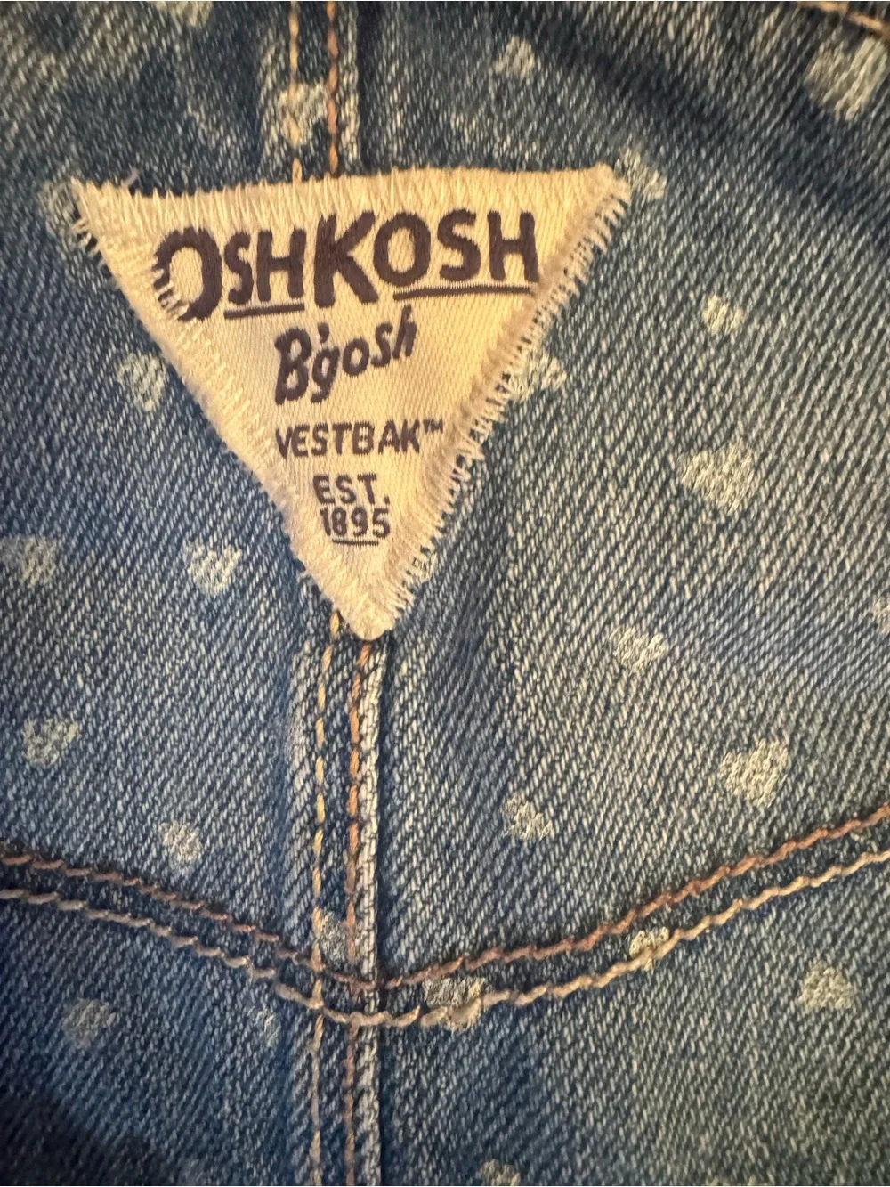 OshKosh B'gosh Baby Girls Denim Heart Print Bib Overalls 2T